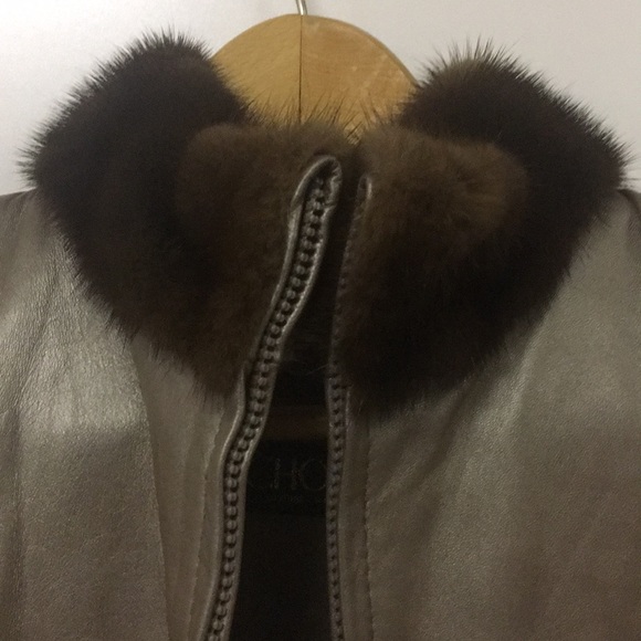 Chosen Jackets & Blazers - Fox Fur Leather Golden Blown Jacket